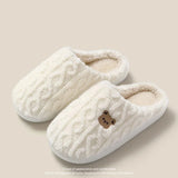 Cozy Cartoon Bear Winter Slippers for Women
